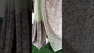 Pure chiffon colourful thread work Saree..
