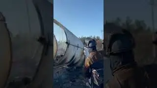 Cutting nacelle wind energy with 5 ft victor torch propane