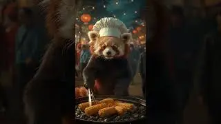 Red Panda Cooks Traditional Festival Dishes in a Magical Village  Surreal AI Food Animation
