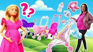 😍🛍️ Einkaufen mit Barbie und Mia &ndash; Kinderwagen f&uuml;r ihre Babys!
