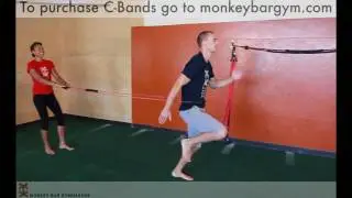 Monkey Bar Gym Exercise crawling with Resistance C Bands