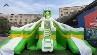 Adorable Dino-Themed Inflatable Slide 🦕 Double-Lane Fun for Kids & Family Play | Lilytoys