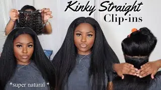 SUPER NATURAL KINKY STRAIGHT CLIP IN HAIR EXTENSIONS | AMAZING BEAUTY HAIR