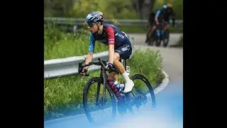 Matthew Riccitello racing in his great grandfather's lands during Giro d'Italia