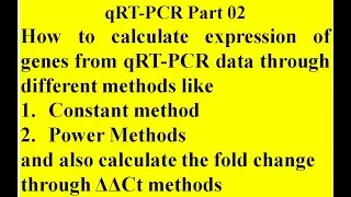 Analyze Real time PCR Data | qRT PCR Part 02 | gene expression |