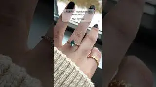 You Choose: Blue or Green Sapphire Engagement Ring