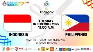 DAY 8 | LIVE🔴 33rd SEAGAMES 2025 - CRICKET SPORT | 11:00 AM | INDONESIA VS PHILIPPINES | T10 | MALE