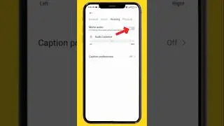 How to enable mono audio & audio balance setting || Accessibility Features #tech  #viralvideo#shorts