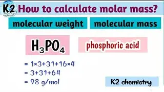 molar mass of phosphoric acid ll h3po4 molar mass ll phosphoric acid formula (H₃PO₄).