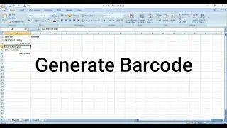 एक्सेल में बारकोड कैसे बनाएं, How to Generate barcode in excel