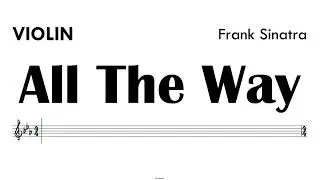 All The Way Violin Sheet Music Backing Track Partitura Frank Sinatra