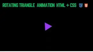 Rotating Triangle Loader Animation  HTML CSS UI Animation