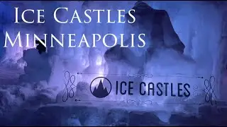 Minneapolis - Ice castles visit in freezing weather - Winter activity - Walking Tour [4K]
