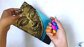 Buddha Home Decor DIY | Air Dry Clay craft | How to make buddha face