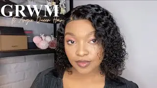 Angie Queen Hair Installation: Bob Lace Wigs Brazilian Curly Human Hair || South African YouTuber