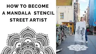 How to paint a Mandala stencil on the streets of Amsterdam! (DIY video, short version)
