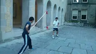 Chinese short spear sparring 2015 花枪实战