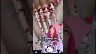 I made HORRIBLE NAILS for Halloween?! 😦🩸🦴 #hybridnails #halloweennails #halloweennailart