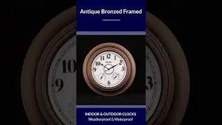 Timeless Vintage Charm: Indoor/Outdoor Wall Clock with Thermometer #interiordesign #housedesign