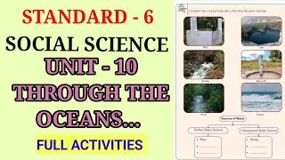THROUGH THE OCEANS STD 6 SOCIAL SCIENCE UNIT 10 | THROUGH THE OCEANS CLASS 6 SS CHAPTER10 ACTIVITIES