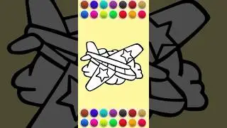 Sand painting drawing art a plane  | step by step #shorts #cute #sanddrawing
