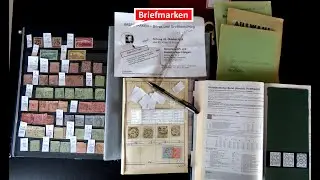 Briefmarken für den Verkauf zusammenstellen, bestimmen, bewerten und ins Verkaufsalbum einsortieren