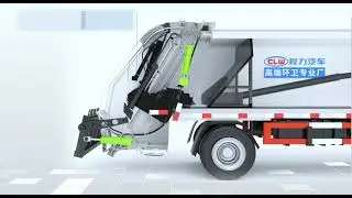 Video presentation of working principle of compression garbage truck.