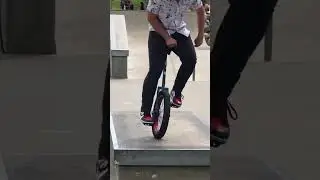 Insane street unicycle trick