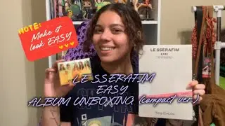 LE SSERAFIM EASY Album Unboxing (Compact Ver.) || NICOJAS UNBOXES ||