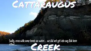 Hiking and fishing Cattaraugus creek for Steelhead