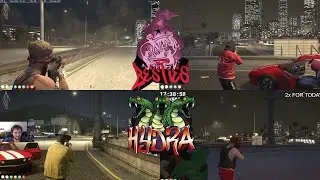 Besties против Hydra, бой 6 на 6 на Олимпийском шоссе.