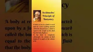 Archimedes Principle| Physics| #shorts #ytshorts #knowledgebinge