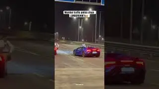 Mumbai traffic police stops lamborghini🤯#lamborghini #huracan #tecnica #trending #trend #trends