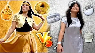 MAKAN EMAS VS PERAK PART 2 !! TANTANGAN MAKANAN 1 WARNA 24 JAM | Momen Situasi Lucu CnX Adventurers