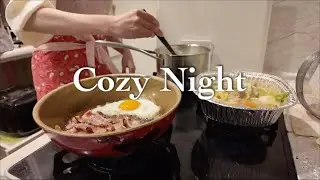 Life in Japan | Cozy Winter Night Routine | Breakfast for Dinner & Strawberry Sandwiches
