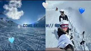 🎿 come skiing w// me 🩵 first time intermediate !