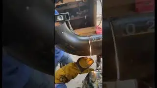 Pipe fitting 90 degree #fabrication #welder #pipewelder #welding #pipefitting