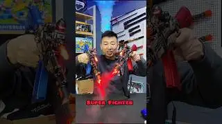 Super Hero laser Fighter Gun👽#shorts #superhero #superman #ironman #shotgunhandcam #toys #airsoft