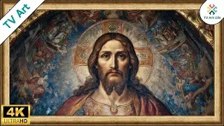 Sacred Christ Portrait | Medieval Religious Art | Frame TV Art | Classic Church Icon | 10Hrs 4K