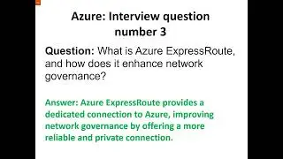 Azure: Interview question number 3