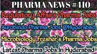 PHARMA NEWS #410 | AUROBINDO BIOLOGICAL E ASPIRO Pharma Jobs For Freshers & Experience #PharmaGuide
