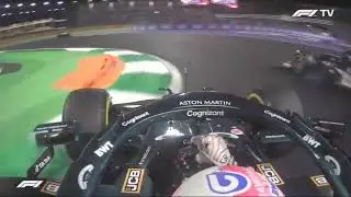 F1 2021 Saudi Arabia Tsunoda Crashes Vettel