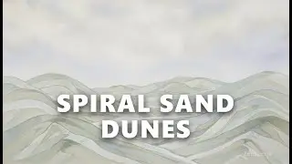 Serene Desert Spirals and Moss Patterns