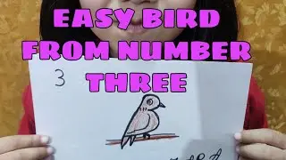 #numberdrawing #3numberdrawing #kidsdrawing  How to Draw a bird from Number Three