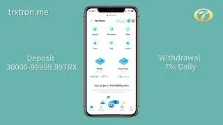 Hello, everyone, Trxtron.me is a 7*24-hour mining platform focusing on investment.