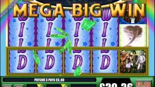 &pound;147.50 MEGA BIG WIN (492 X STAKE) WIZARD OF OZ&trade; BIG WIN SLOTS AT JACKPOT PARTY