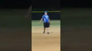 Jack Barnes pitching softball game (strike out)