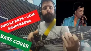 Prince - Purple rain / live @ Superbowl | Simple BASS guitar COVER / Washburn b200