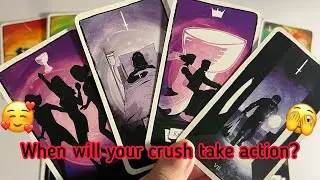Crush current energies | When will they take action?🫣❤️ Hindi tarot card reading