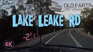 Driving Lake Leake Rd Tasmania in -2c - Nov2024